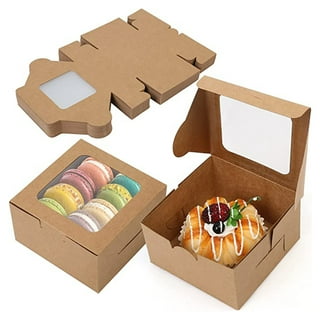 250 Pack] Kraft Pie Boxes - 6x6x3 Inch Brown Boxes for Baked Goods - Small  Boxes for Cookies, Cake, Cheesecake, Muffins, Dessert, Macaroon, Sweets -  Bulk Recyclable Paper Cardboard Square Gift Boxes 