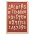 thumbnail image 1 of Cookie Wall Art with Frame, Christmas Themed ABC and Numbers Lettering Dots in the Dark Toned Background Pastel, Printed Fabric Poster for Bathroom Living Room, 23" x 35", Multicolor, by Ambesonne, 1 of 2