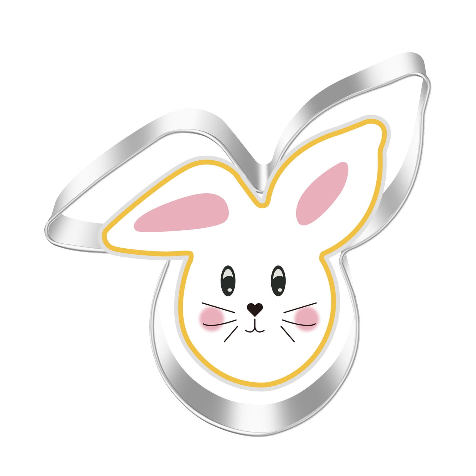 Maykito Easter Bunny Cookie Cutter Set - 3-Piece Stainless Steel Bunny Shapes For Baking & Crafts