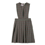 COOKIE'S BRAND Cookie's Big Girls' "Crystal" Jumper (Sizes 7 - 20) - gray/burgundy/gold/white *plaid #43*, 20 (Big Girls)