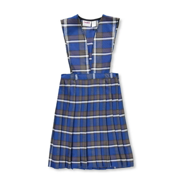 Cookie's Big Girls’ "Crystal" Jumper (Sizes 7 - 20) Color: royal/taupe/white *plaid #73* Size: 18