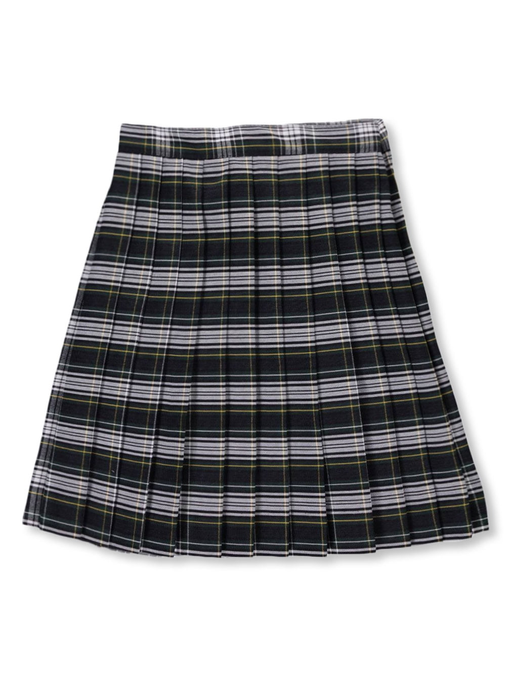 Green and top gold plaid skirt