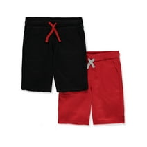 Cookie's Boys' 2-Pack Pull-On French Terry Shorts - black, 8 (Big Boys)