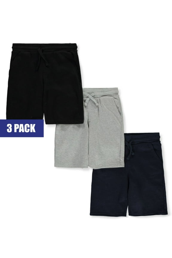 Cookie's Boys' 3-Pack Pull-On French Terry Shorts Color: black Size: 10 - 12