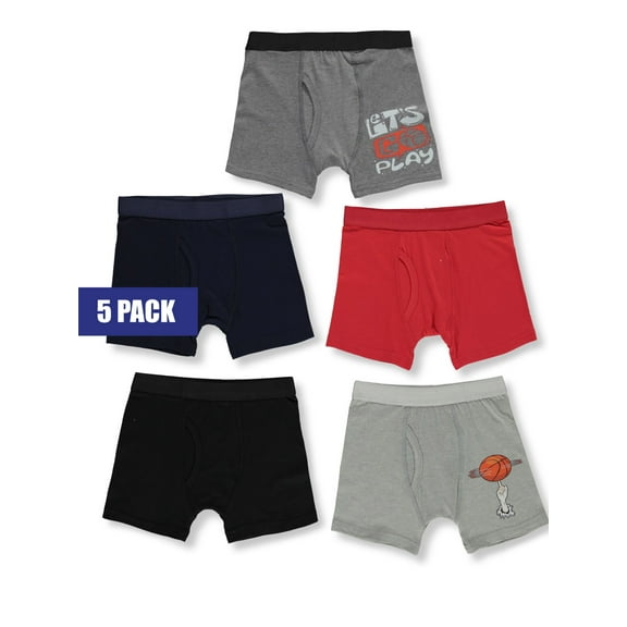 Cookie's Boys' 5-Pack Boxer Briefs Color: red/multi Size: 6 - 8