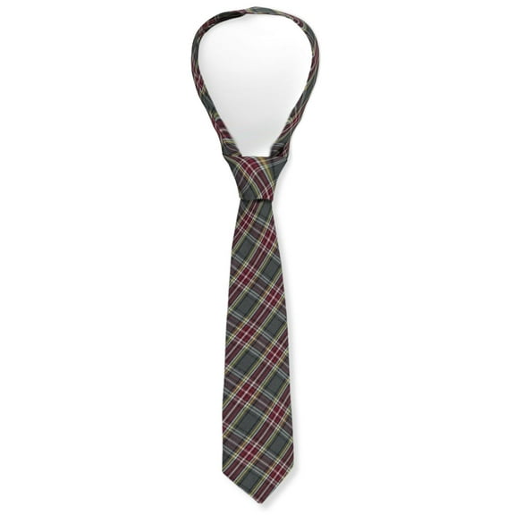 Cookie's Boys' Four-In-Hand Tie Color: gray/burgundy/gold/white *plaid #43* Size: one size
