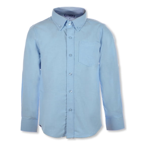 Cookie's Boys' L/S Button-Up Oxford Shirt Color: blue Size: 18