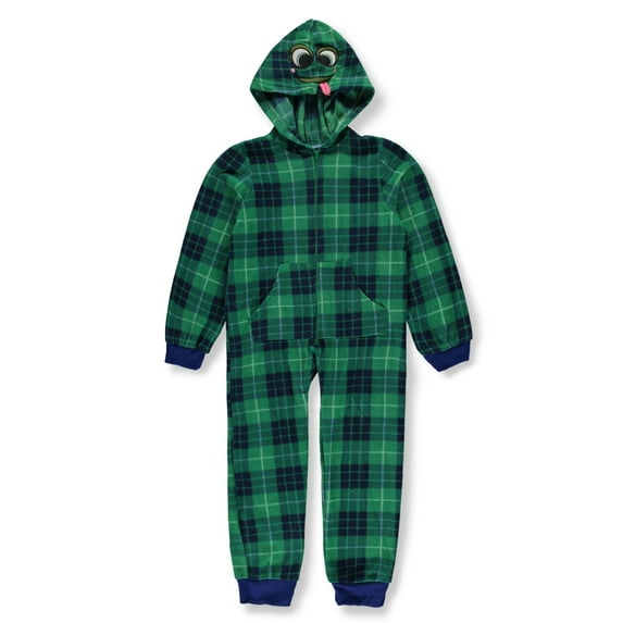 Cookie's Boys' Monster Footed Coveralls Color: green/navy Size: 2t