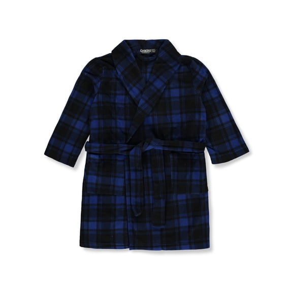 Cookie's Boys' Plaid Bathrobe Color: blue plaid Size: 4 - 5