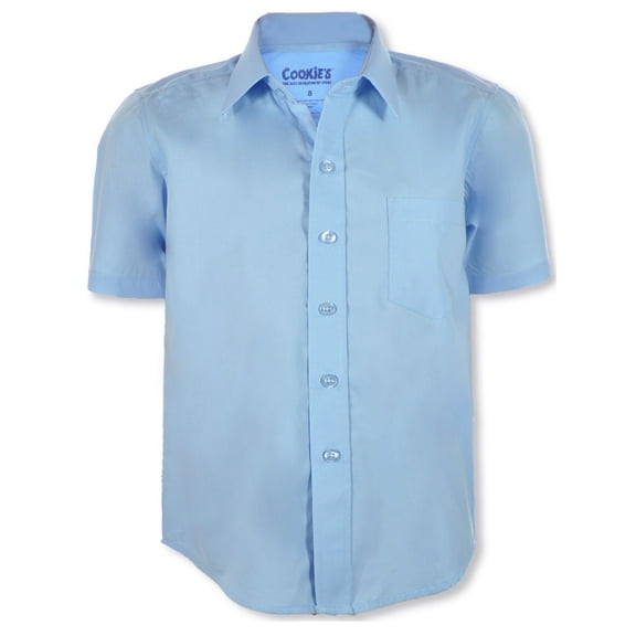 Cookie's Boys' S/S Button-Up Shirt Color: blue Size: 18