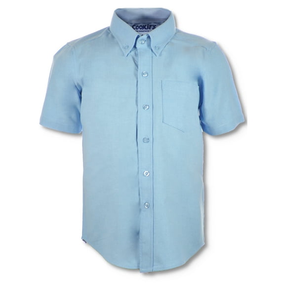 Cookie's Boys' S/S Oxford Button-Up Shirt Color: blue Size: 14