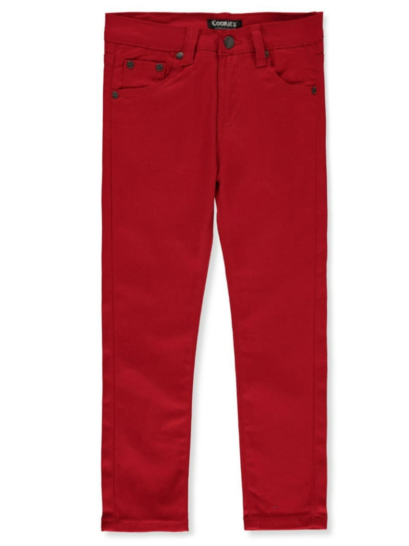 Cookie's Children's Skinny Stretch Jeans Red, 4T Toddler Kid