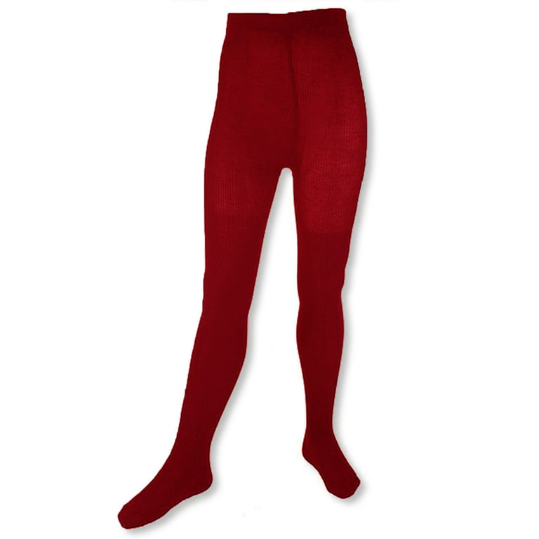 Cookie's Cable Knit Tights (Sizes 1 - 18) - red, 16 - 18 (Big Girls)