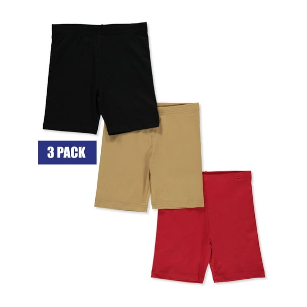 Cookie s Girls 3 Pack Bike Shorts black iced coffee red 4t Toddler