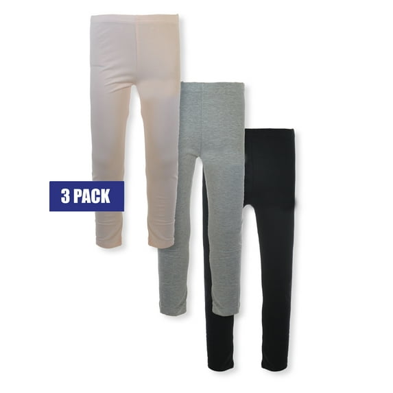 Cookie's Girls' 3-Pack Leggings Color: pink/gray Size: 4t