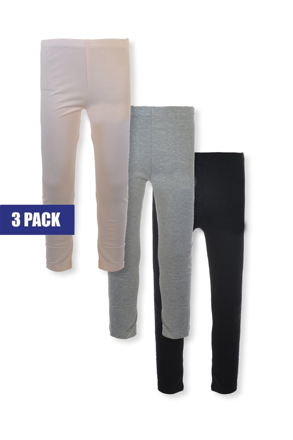 Cookie's Girls' 3-Pack Leggings Color: pink/gray Size: 4t