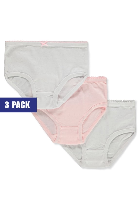 Cookie's Girls' 3-Pack Pointelle Briefs Set Color: pink/multi Size: 10 - 12