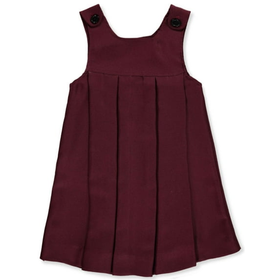 Cookie's Girls' Button-Shoulder Pleated Jumper - burgundy, 20 (Big Girls)