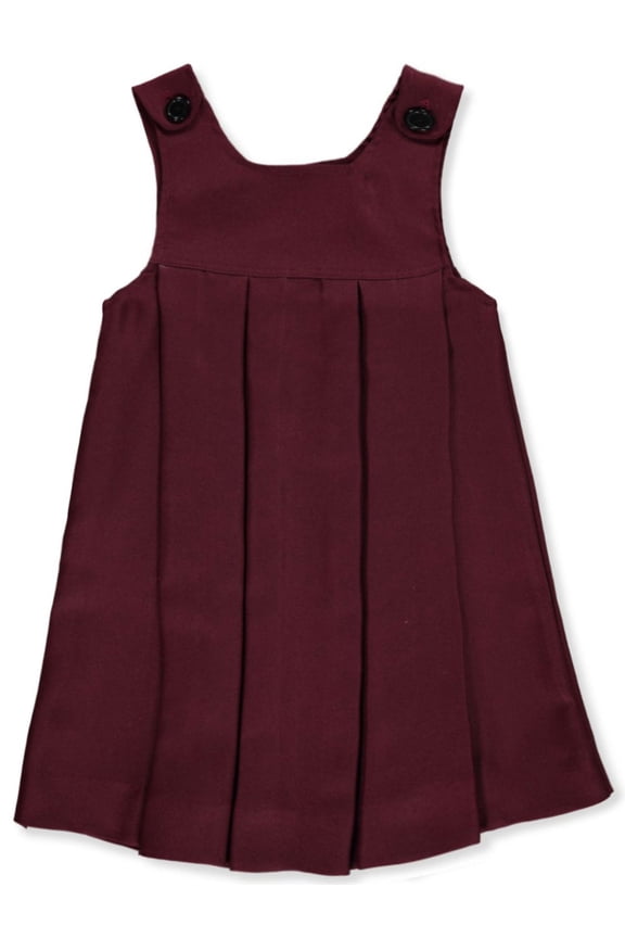 Cookie’s Girls’ Button-Shoulder Pleated Jumper Color: burgundy Size: 20