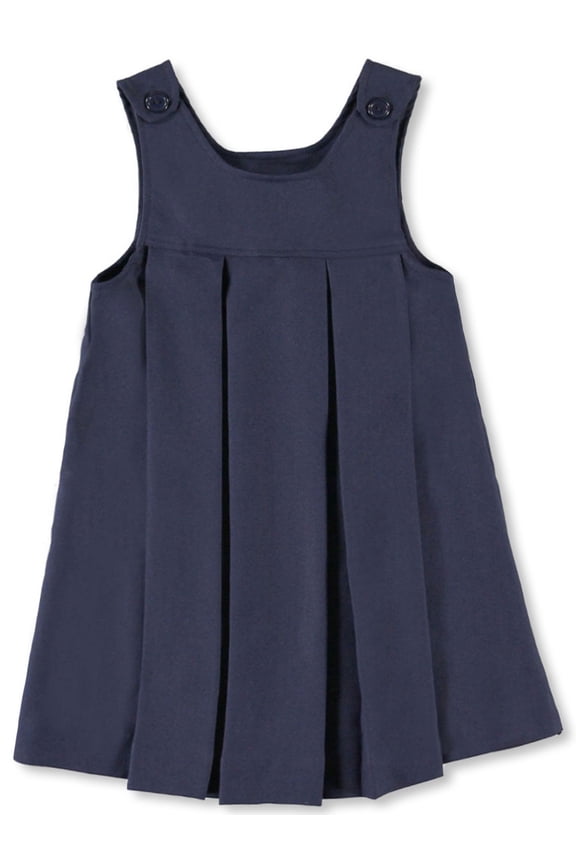 Cookie's Girls' Button-Shoulder Pleated Jumper - navy, 8 (Big Girls)