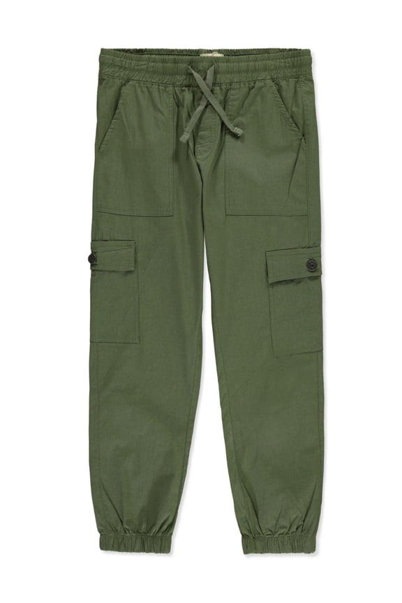 Cookie's Girls' Cargo Pocket Tech Joggers Color: olive Size: 10