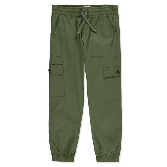 Cookie's Girls' Cargo Pocket Tech Joggers Color: olive Size: 4