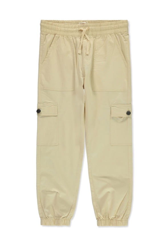 Cookie's Girls' Cargo Pocket Tech Joggers Color: sand Size: 4
