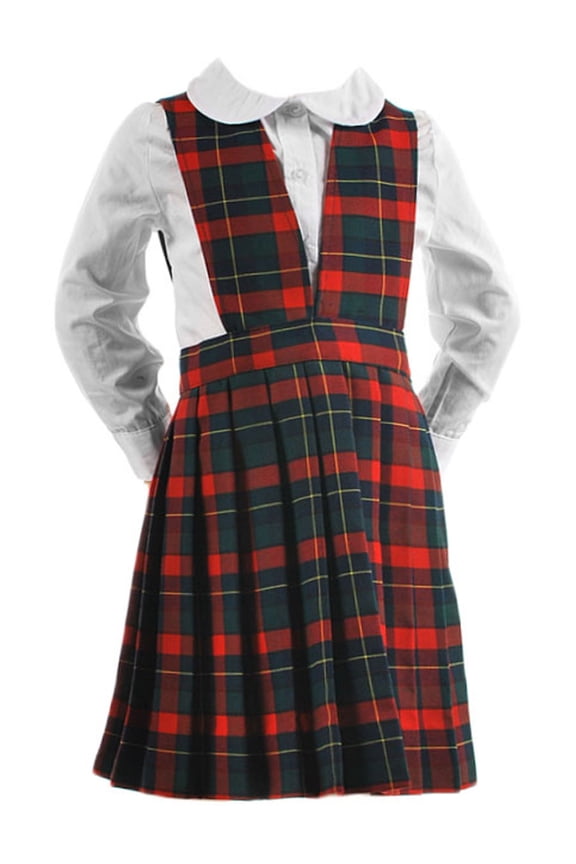 Cookie's Girls' Jumper (Sizes 2 - 6X) - green/red/gold *plaid #66*, 6 (Little Girls)