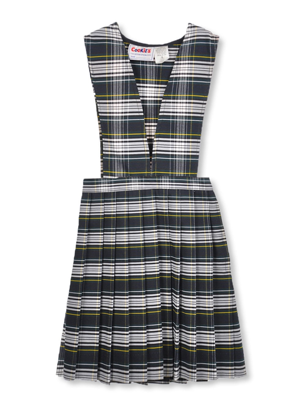 Cookie s Girls Jumper Sizes 2 6X green white gold plaid