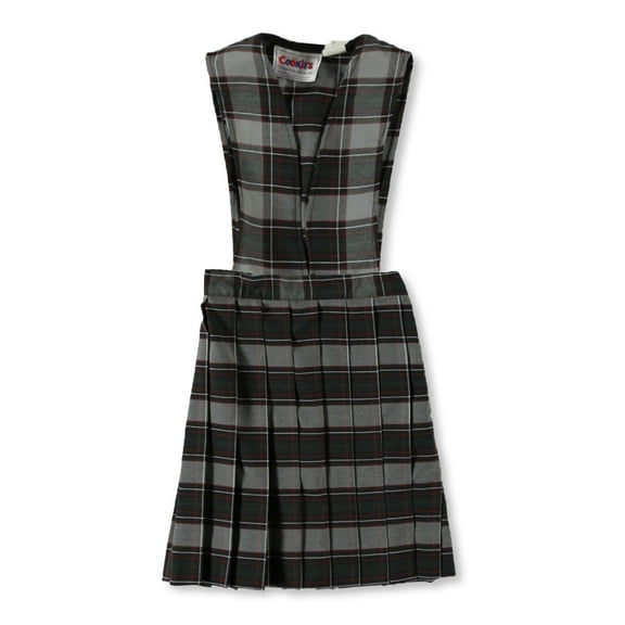 Cookie's Girls’ Jumper (Sizes 2 - 6X) Color: gray/burgundy /green *plaid #26* Size: 5