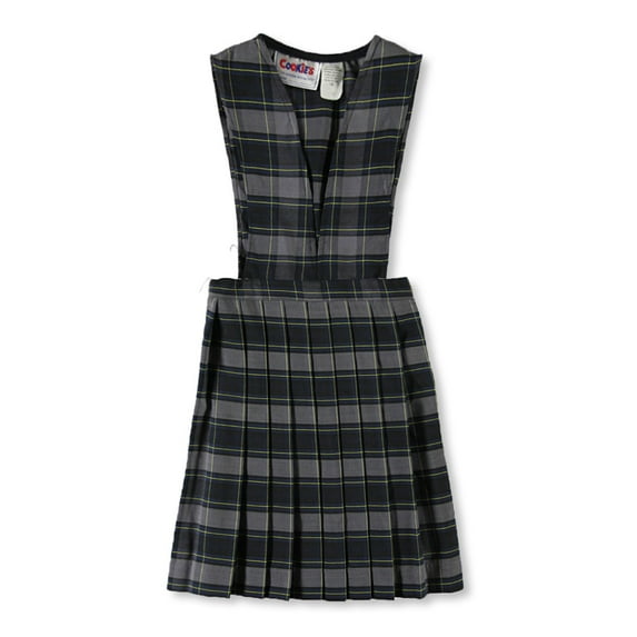 Cookie's Girls’ Jumper (Sizes 2 - 6X) Color: gray/royal/gold *plaid #87* Size: 3