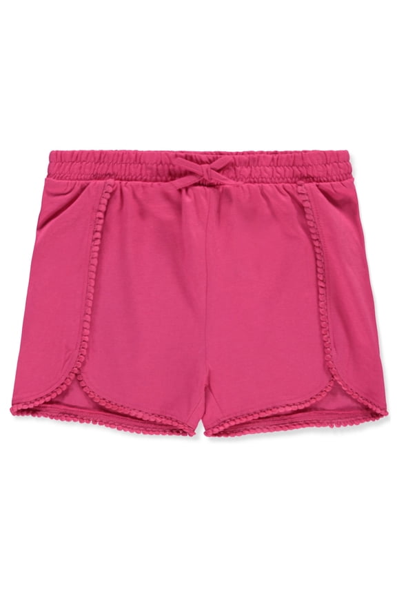 Cookie's Girls' Knit Pom Varsity Shorts Color: raspberry Size: 2t