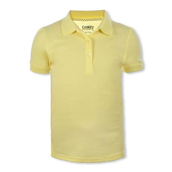Cookie's Girls' Picot Trim Polo Shirt - yellow, 14 - 16 (Big Girls)