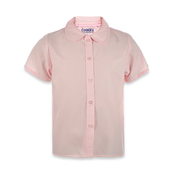 Cookie's Girls' S/S Pan Button-Up Shirt Color: pink Size: 10