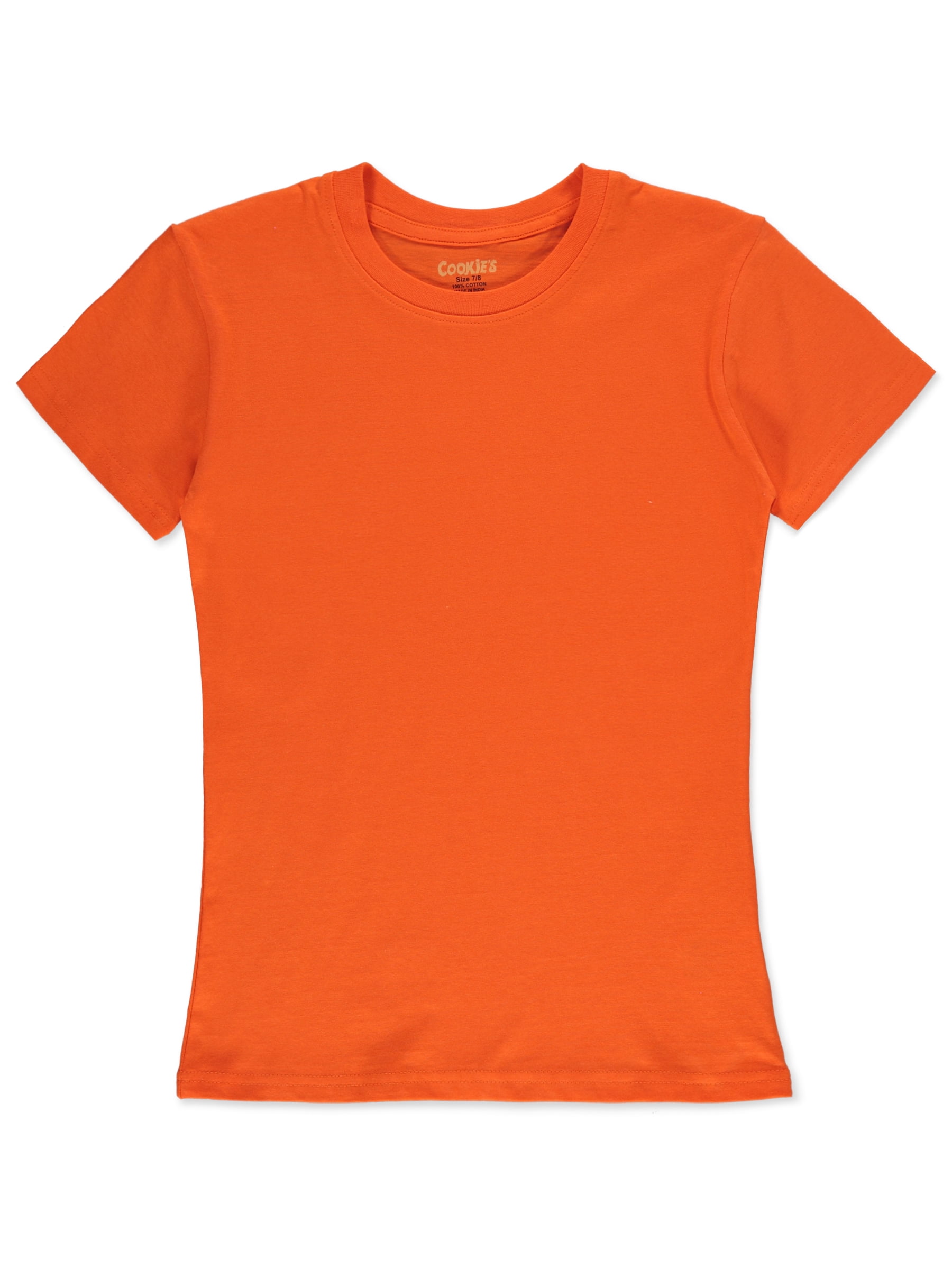 Cookie's Girls' Solid Crew T-Shirt Color: orange Size: 4t - Walmart.com