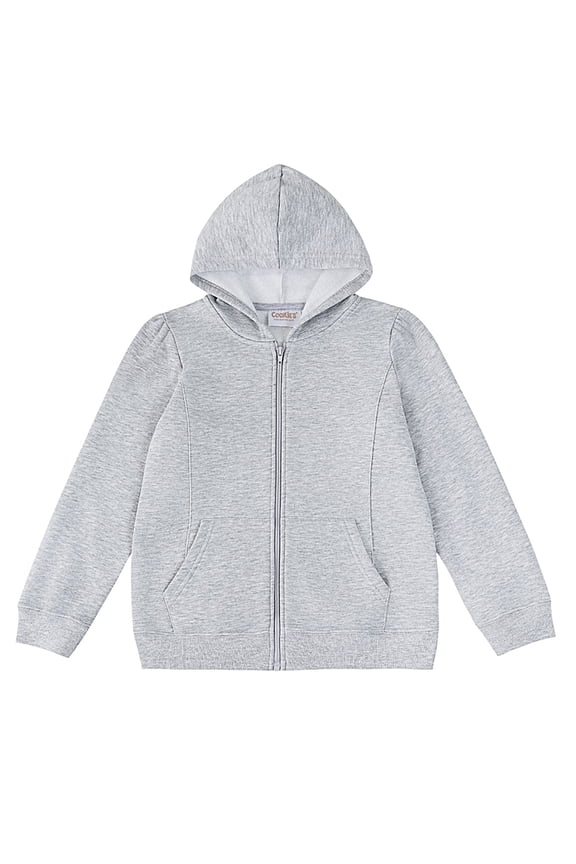 Cookie's Girls' Zipper Hoodie Color: heather gray Size: 6x