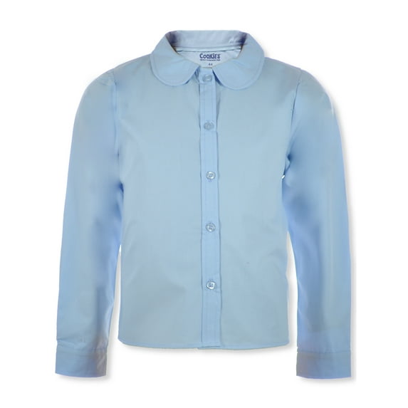 Cookie's Junior Girls' L/S Pan Button-Up Shirt Color: blue Size: junior 44