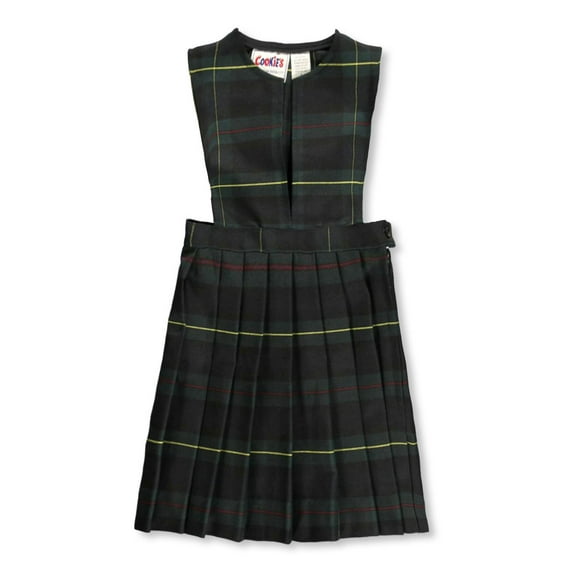 Cookie's Little Girls' Slit Neck Jumper (Sizes 2 - 6X) - green/gold *plaid #83*, 5 (Little Girls)