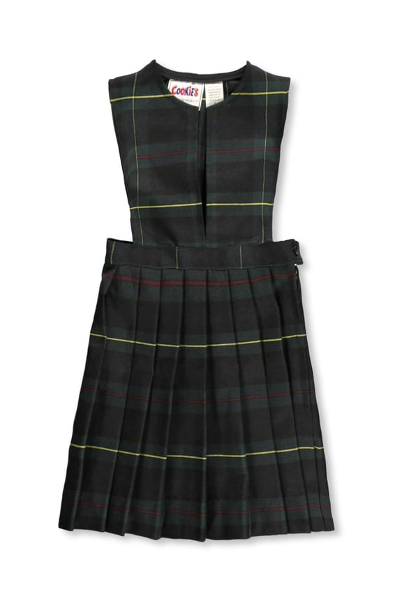 Cookie's Little Girls' Slit Neck Jumper (Sizes 2 - 6X) - green/gold *plaid #83*, 6 (Little Girls)