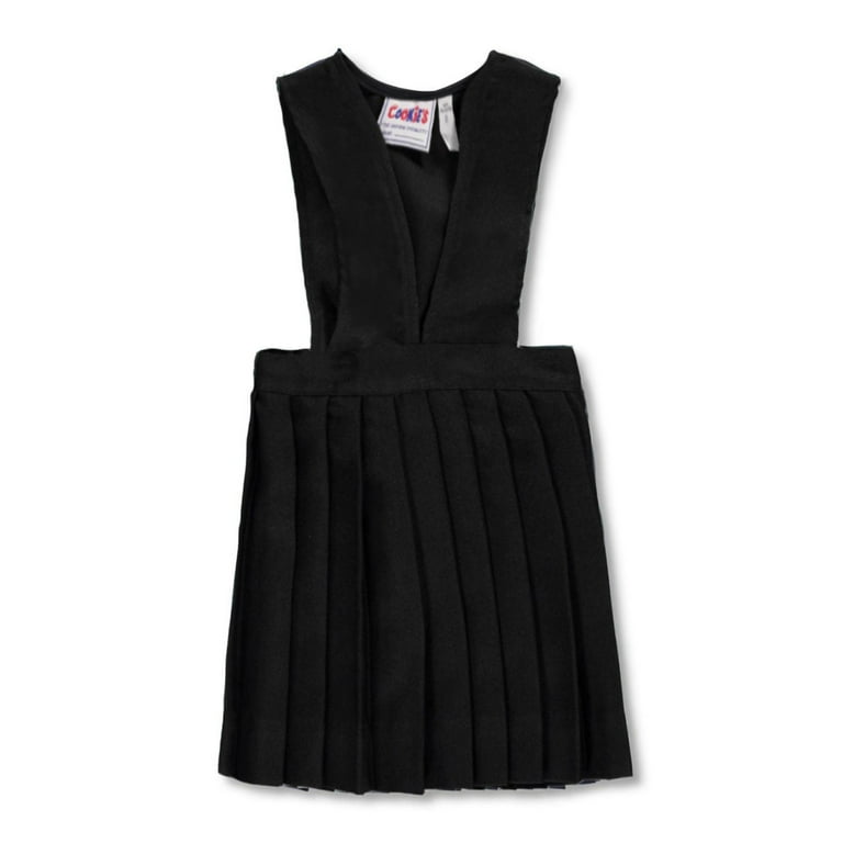 Girls black v neck jumper top