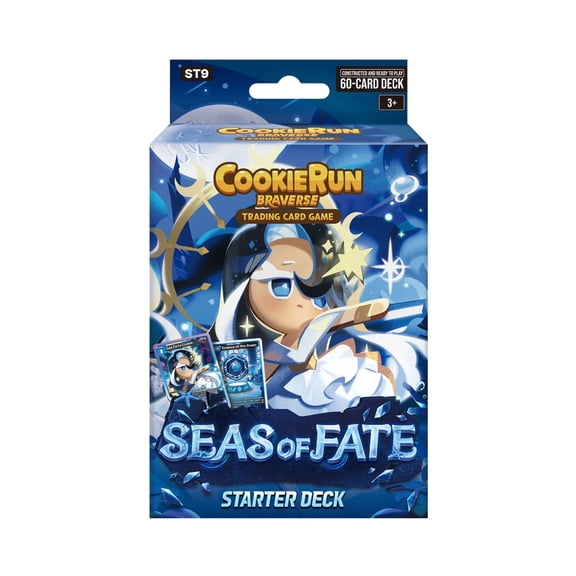 CookieRun Braverse TCG ST-09 Seas of Fate Blue Starter Deck 60 Card Trading Card Game Set