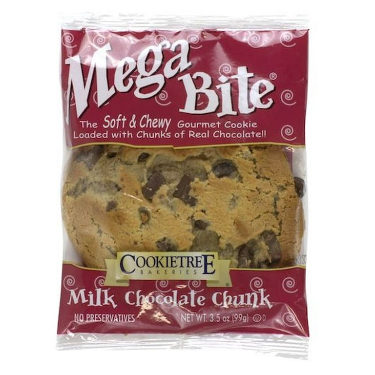 CookieTree MegaBite Individually Wrapped Gourmet Milk Chocolate Chunk  Cookie, 3.5 Ounce -- 56 per case.
