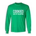 thumbnail image 1 of Cookies Are My Valentine Adult Long Sleeve T-shirt, 1 of 2
