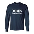 thumbnail image 1 of Cookies Are My Valentine Adult Long Sleeve T-shirt, 1 of 2