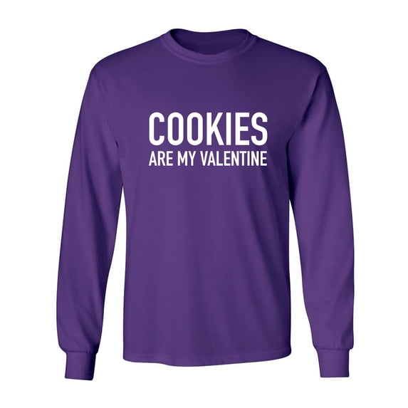 Cookies Are My Valentine Adult Long Sleeve T-shirt