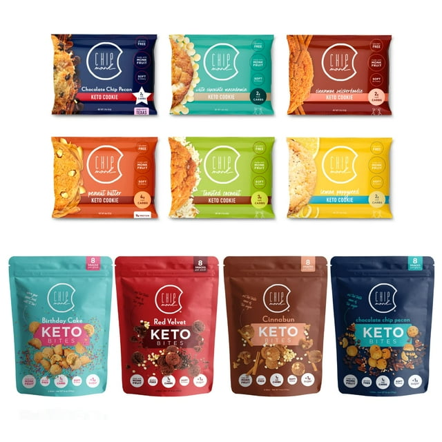 Cookies & Bites Sampler Box 6 Pack Cookies & 4 Pack Bites Low Carb