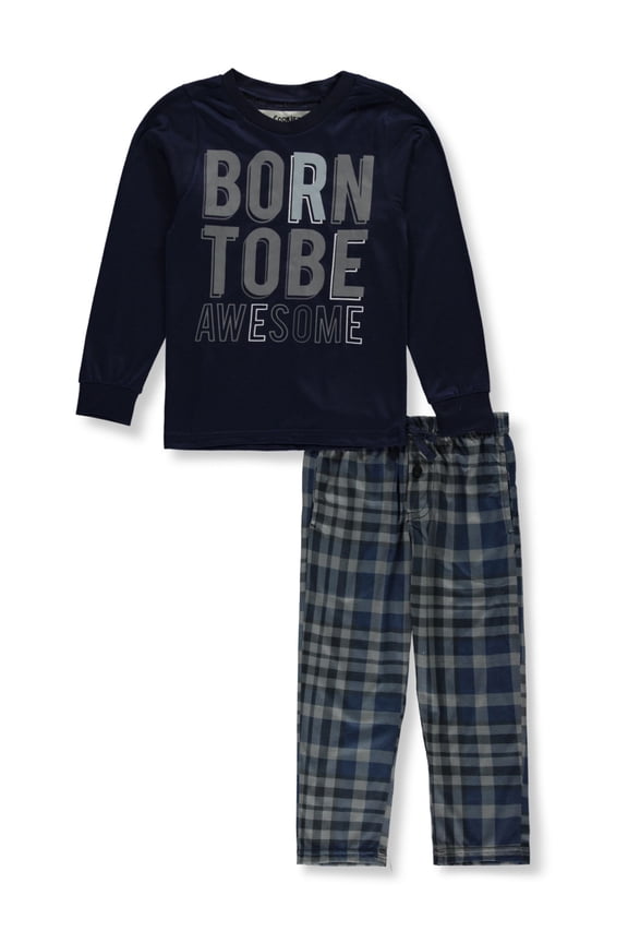 Cookies' Boys' 2-Piece Plaid Pajamas Set Color: black multi Size: 2t