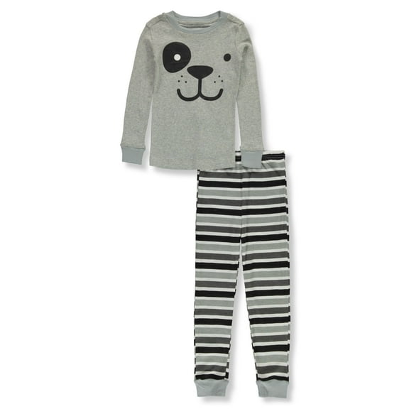 Cookies' Boys' 2-Piece Plaid Pajamas Set Color: heather gray/multi Size: 2t