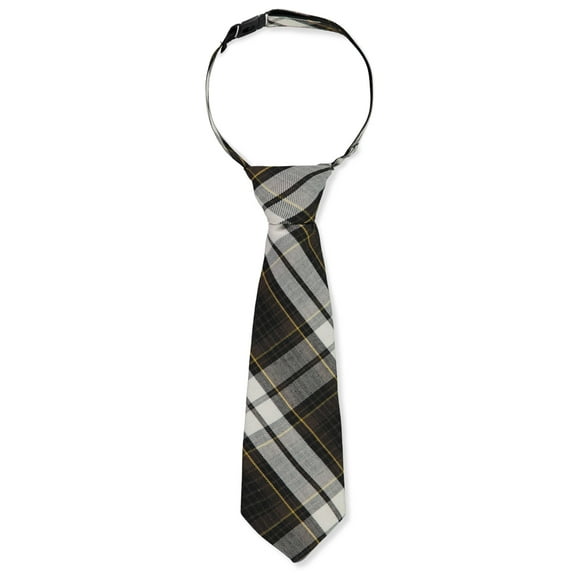 Cookies Boys' Banded Tie Color: brown/white/gold *plaid #84* Size: 16"