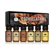 Cookies & Cakes Set of 6 Premium Grade Fragrance Oils - Chocolate Chip Cookie, Sugar Cookies, Cupcake, Brownie, Snickerdoodle, Coffee Cake